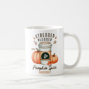 Stressed Blessed Pumpkin Spice Obsessed Coffee Mug