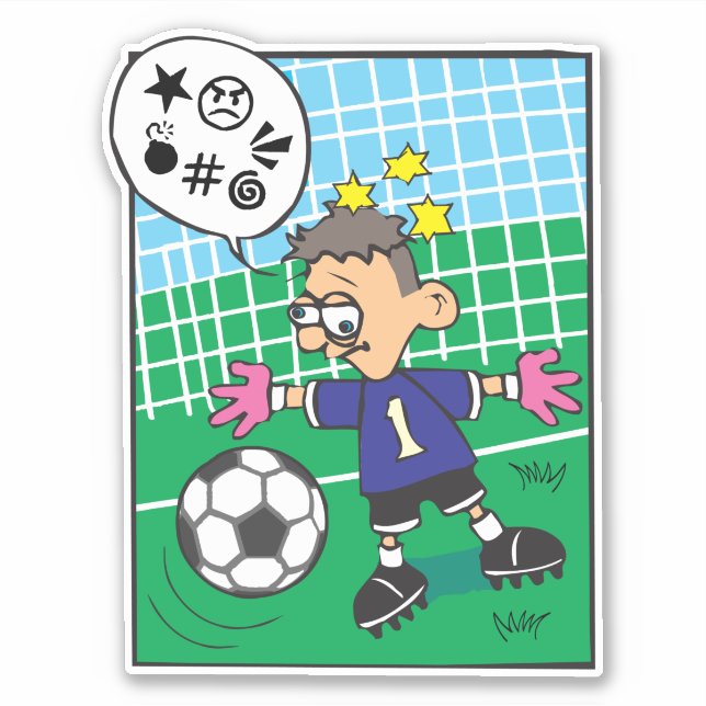 Stressed Soccer Goalkeeper Swears (Front)