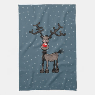 Stressful Christmas with Rudolf Tea Towel