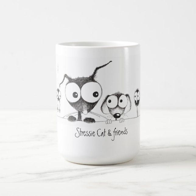 Stressie Cat & friends mug (Center)