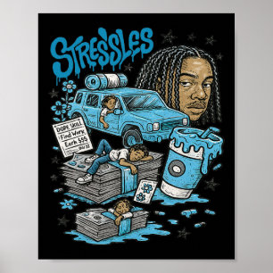 Stressless 11 Legend Blue White Black 2025 Hallowe Poster