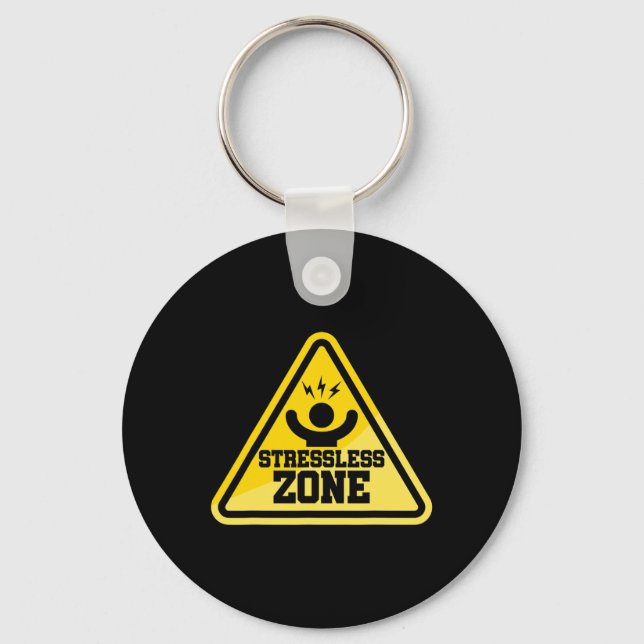Stressless Zone National Sign Stress Awareness Mon Key Ring (Front)
