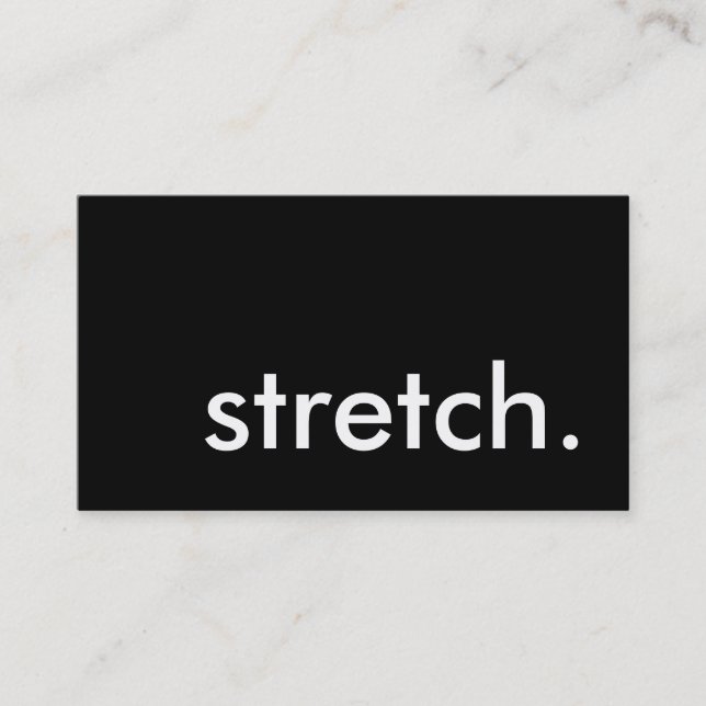 stretch. (colour customisable) business card (Front)