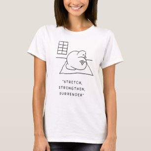 Stretch, Strengthen, Surrender Yoga Cat T-Shirt