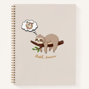 Stretch Tomorrow Sloth Notebook Cosy Minimalist