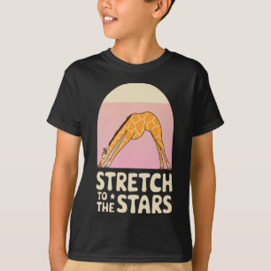 Stretch Towards The Galaxy Giraffe Positivity Grow T-Shirt