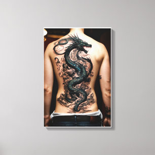 Stretched Canvas Art Gallery Art Dragon Tattoo
