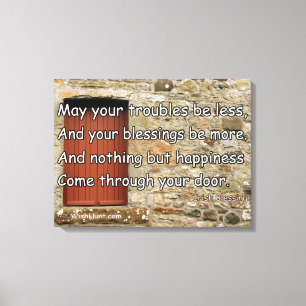 Stretched Canvas Irish Blessing by WishHunt