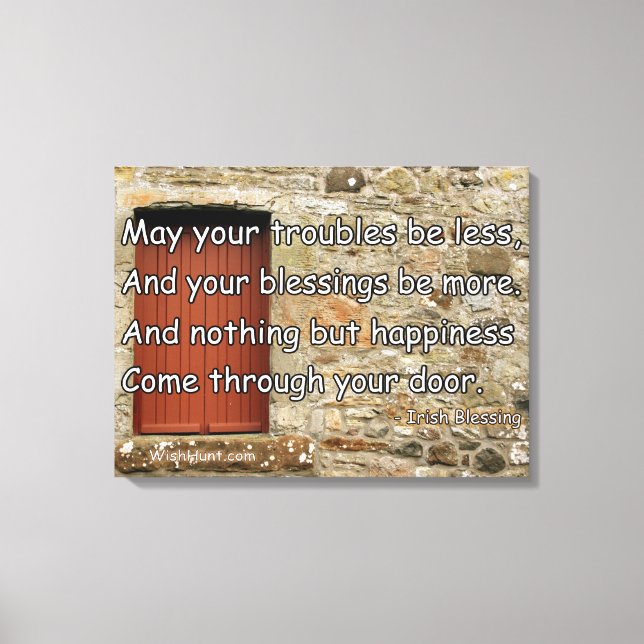Stretched Canvas Irish Blessing by WishHunt (Front)