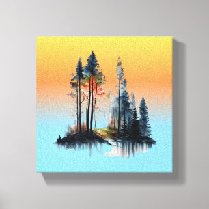 Stretched Canvas Print - Beach