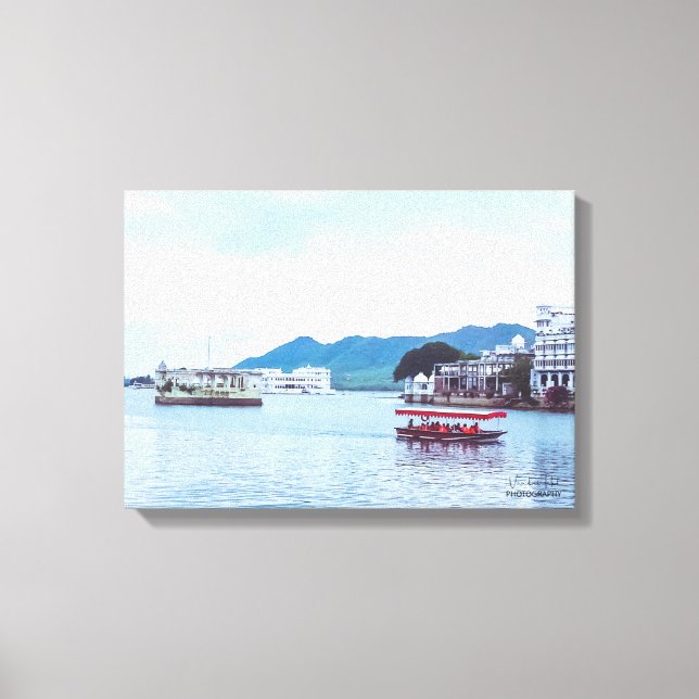 Stretched Canvas Print - Beautiful Lake Palace (Front)