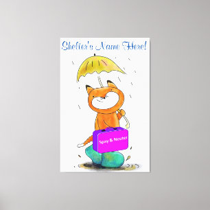 Stretched Canvas Print Cat Feline Spay and Neuter
