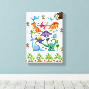 Stretched Canvas Print Dinosaur Wildlife 
