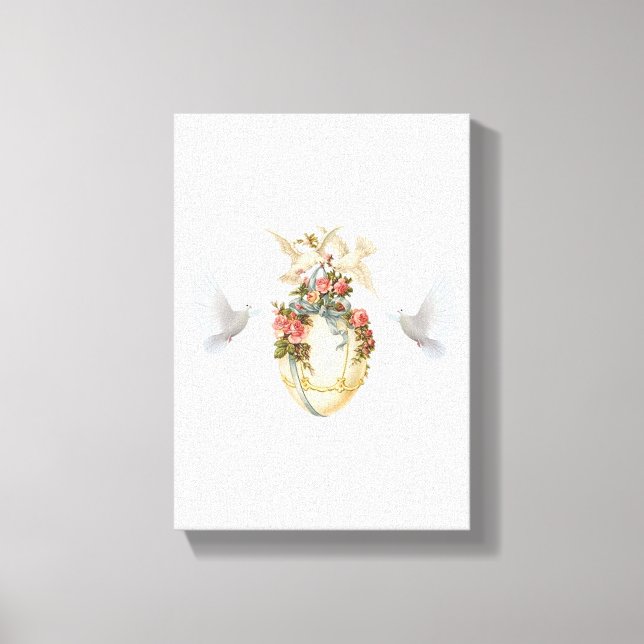 Stretched Canvas Print Easter Day Doves (Front)