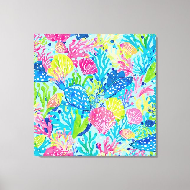 Stretched canvas print in stylish graphic (Front)