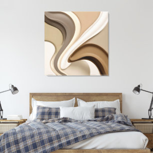Stretched canvas print in stylish graphic