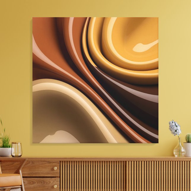 Stretched canvas print in stylish graphic (Insitu(LivingRoom))
