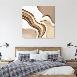 Stretched canvas print in stylish graphic