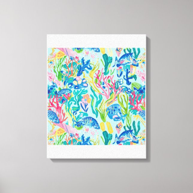 Stretched canvas print in stylish graphic (Front)