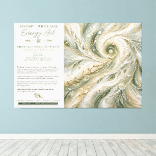 Stretched Canvas Print January — White Sage Energy