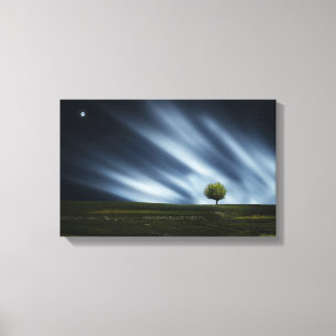 Stretched Canvas Print - Landscape Star's Tree