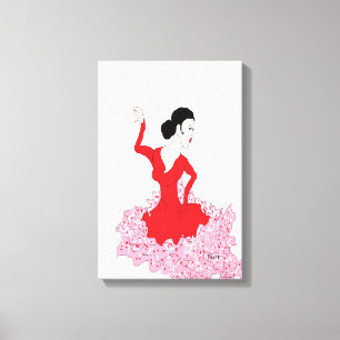 Stretched Canvas Print  :  Spanish Dancer