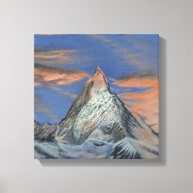 Stretched Canvas Print - The Matterhorn At Sunset (Front)