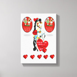 Stretched Canvas Print Valentine's Day