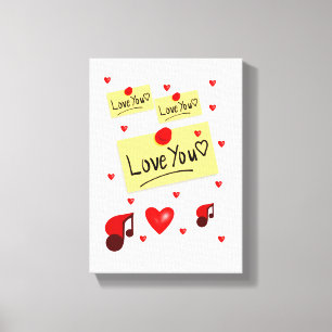 Stretched Canvas Print Valentine's Day