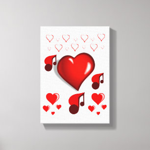 Stretched Canvas Print Valentine's Day