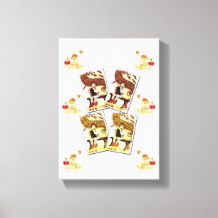 Stretched Canvas Print Valentine's Day Vintage
