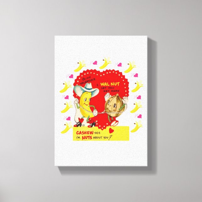 Stretched Canvas Print Valentine's Day Vintage (Front)