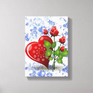 Stretched Canvas Print Valentine's Day Vintage