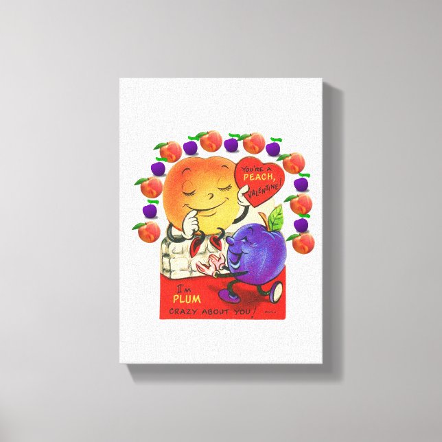 Stretched Canvas Print Valentine's Day Vintage (Front)