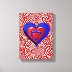 Stretched Canvas Print Valentine's Day Vintage