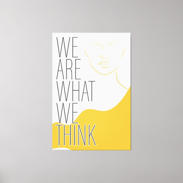 Stretched Canvas Print with Inspirational Message (Front)