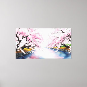 Stretched Canvas PrintCherry Blossom Serenity Print