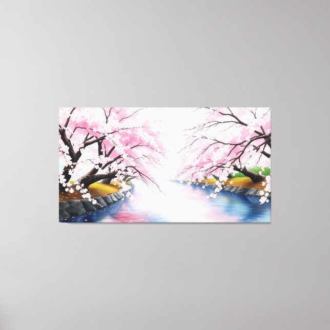 Stretched Canvas PrintCherry Blossom Serenity Print (Front)