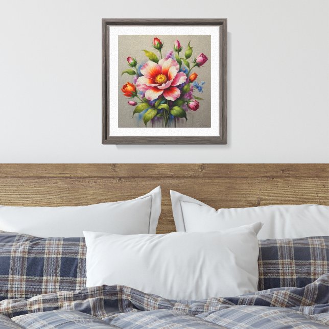 Stretched Canvas Wall Art Print Design (Insitu(Bedroom))