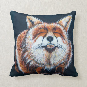 Stretching and Sleeping Fox Cushion