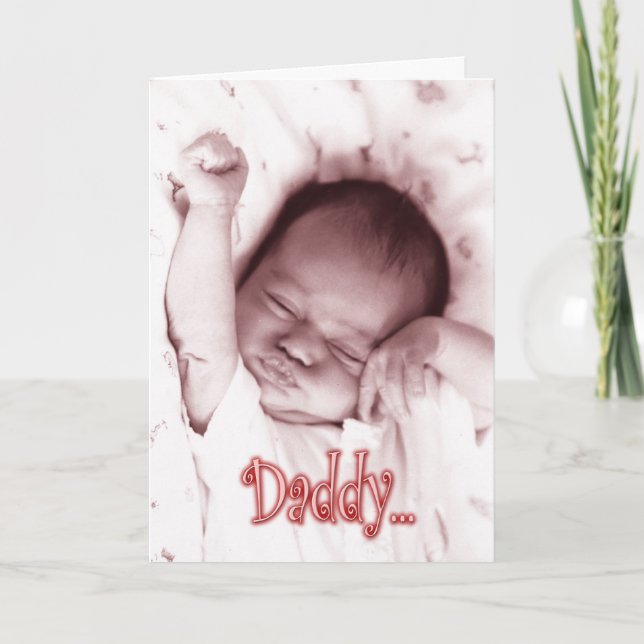 Stretching Baby Girl Father's Day from Daughter Card (Front)