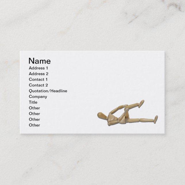 Stretching Knee and Shoulders Business Card (Front)
