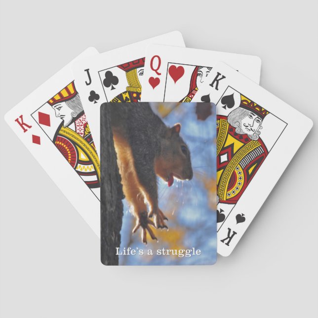 Stretching Squirrel 2 Playing Cards (Back)