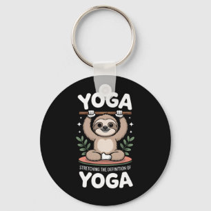 Stretching The Definition Of Yoga Sloth _2 Key Ring