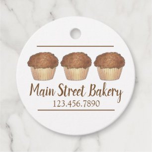 Streusel Crumb Muffin Baked By Bakery Baker Food Favour Tags