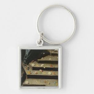 Strewing flowers key ring