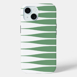 Striation White and Green iPhone Case