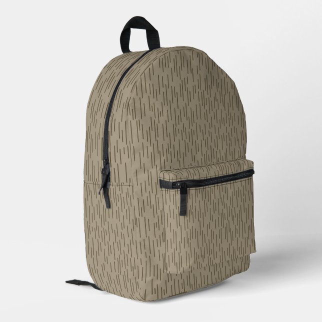 Strichtarn Raindrop Camouflage Rain Pattern Camo Printed Backpack (Back Corner Left)