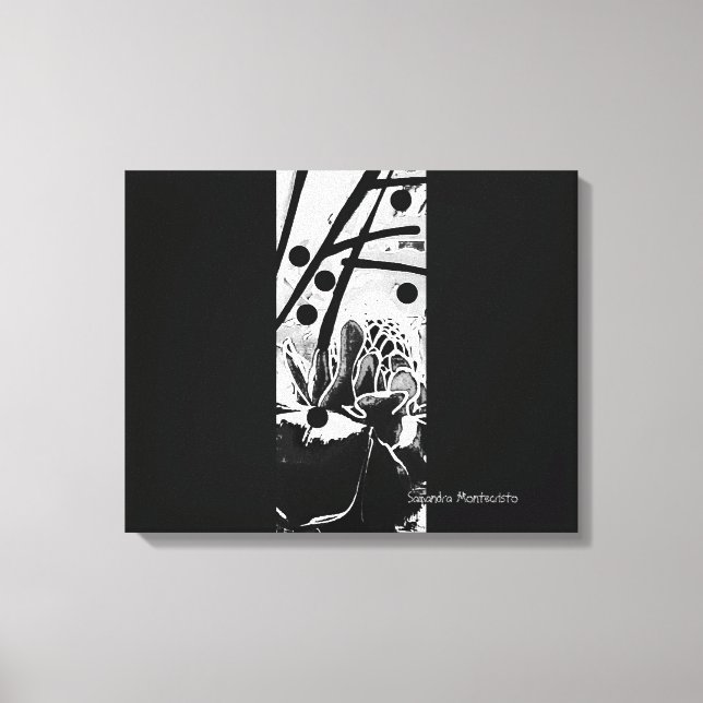 Strictly Black & White Band Stretched Canvas Print (Front)
