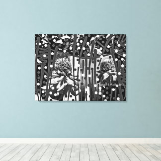 Strictly Black & White DUO Stretched Canvas Print